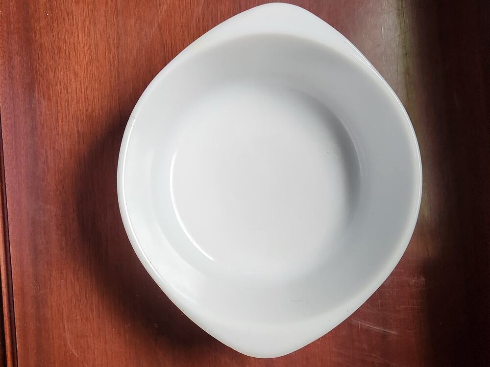 White Milk Glass Square Bowl 11 Inch Vintage Serving Bowl